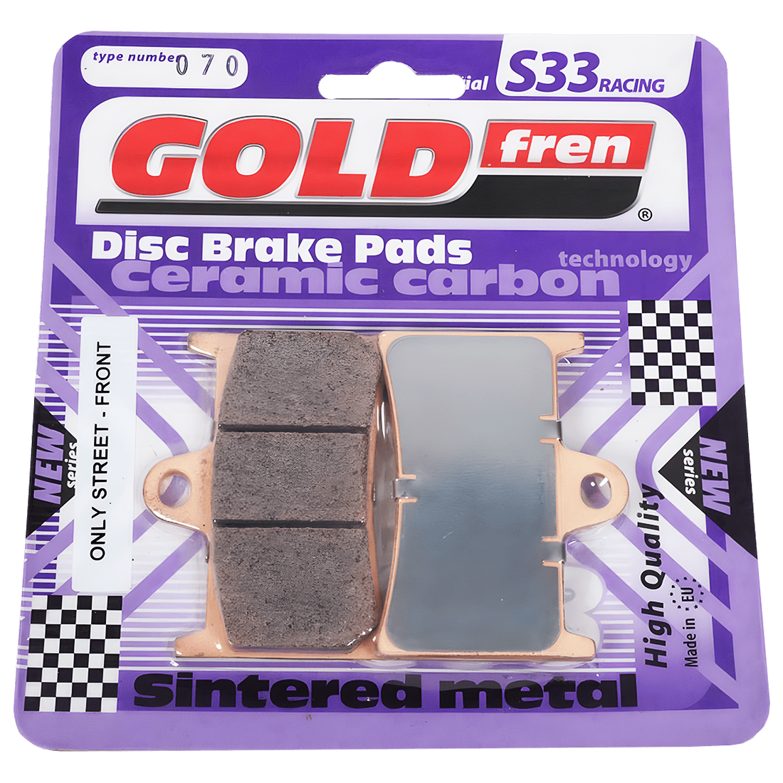 PASTILLA DE FRENO DELANTERO FA252HH SINTERIZADA S33 GOLDFREN