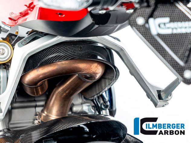 Sistema de anclaje pre-perforado protección escape Ilmberger Ducati
