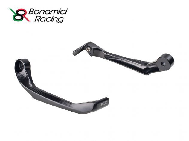 Protector palanca freno Bonamici Racing LPRR instalado en manillar deportivo