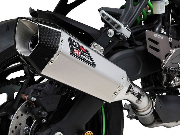 Escape Yoshimura Hepta Force TSS JMCA satinado para Kawasaki Ninja ZX-4RR con protector fibra de carbono
