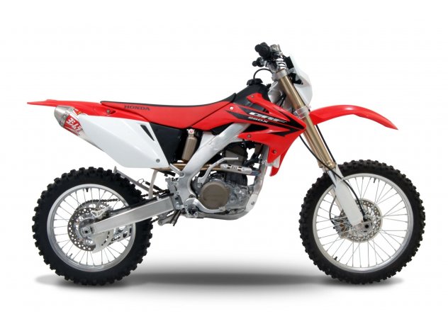 Escape completo Yoshimura RS2 acero-aluminio para Honda CRF 250 X 2004-2017 vista lateral