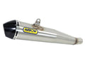 Escapes Arrow Pro Racing acero inoxidable montados en Triumph Bonneville T120 vista lateral derecha