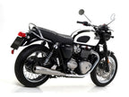 Comparativa visual escape Arrow vs original Triumph Bonneville T120 2016-2018