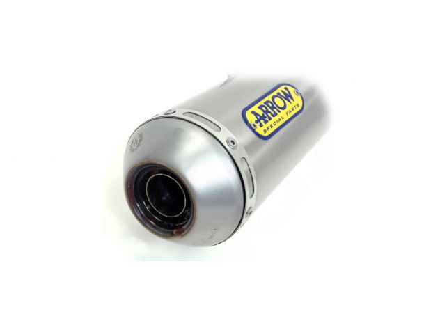 Sistema dual Arrow Pro Racing para Bonneville T120 vista trasera completa