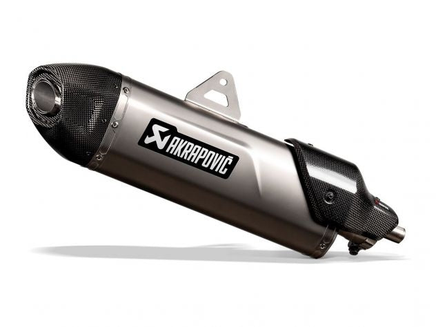 Detalle tapa final fibra de carbono escape Akrapovic S-T12SO6-HJA Triumph Tiger 1200