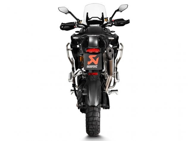 Terminal Akrapovic titanio con protector térmico rediseñado para Tiger 1200 GT Rally