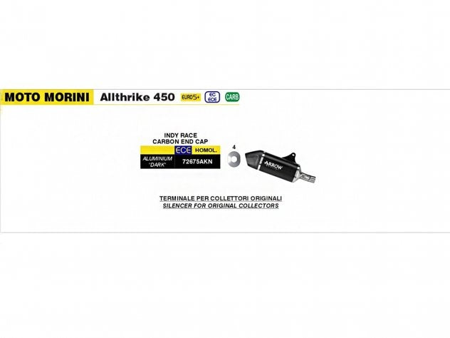 Escape Arrow homologado aluminio dark estructura interna acero inoxidable