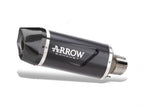 Detalle tapa final carbono y relieve lateral escape Arrow Indy Race EVO Honda CB 500 Hornet
