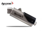 Silenciador HP Corse 4-Track R montado en KTM Adventure detalle caño octogonal