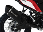 Escape HP Corse SPS Carbon Short montado en Yamaha Ténéré 700 con terminal de fibra de carbono octogonal