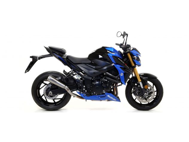 Vista angular escape Arrow X-Kone Suzuki GSX-S 750 sistema completo