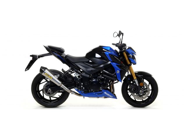 Escape Arrow X-Kone Suzuki GSX-S 750 vista inferior con brackets de montaje