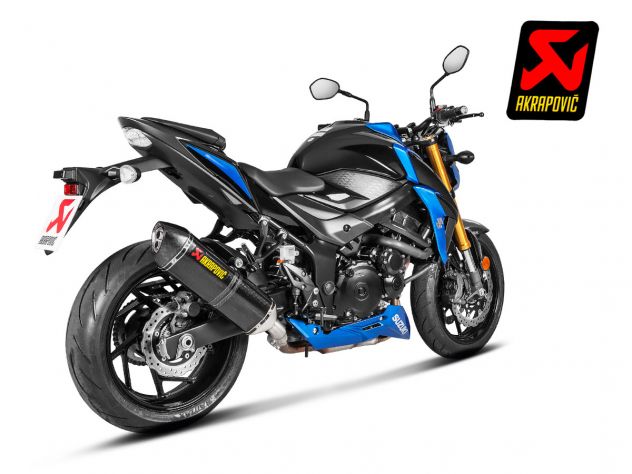 Sistema Slip-On Akrapovic con tubo de conexión y soportes Suzuki GSX-S 750
