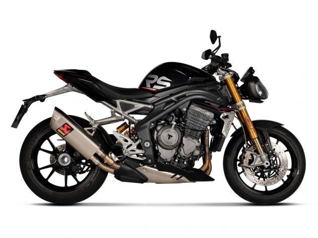 Vista lateral escape slip-on Akrapovic Speed Triple 1200 RR homologado Euro 5