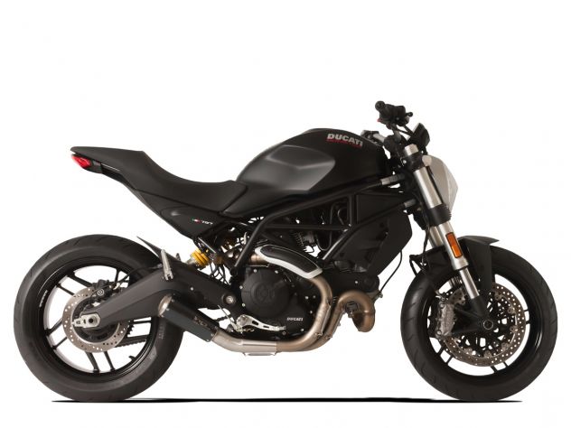 Escape HP Corse GP07 satin black montado en Ducati Monster 797