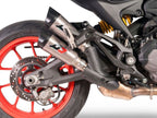 Vista lateral escape QD Twin Gunshot acero inoxidable Monster 937 2022