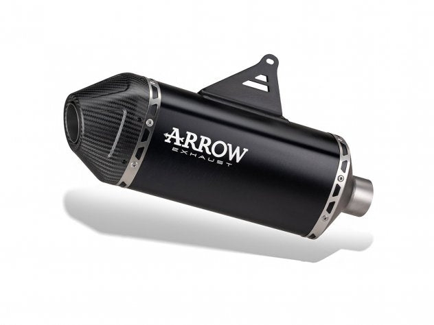 Escape Arrow Explorer aluminio dark montado en Suzuki V-Strom 1050 2025 vista lateral
