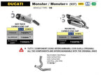 Silenciador Arrow Indy aluminio negro y carbono oscuro Ducati Monster 937