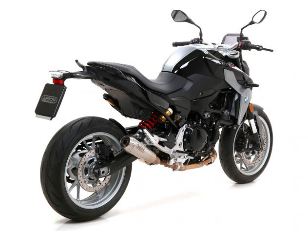 Silenciador Arrow Indy Race aluminio carbono instalado en BMW F 900 R 2024