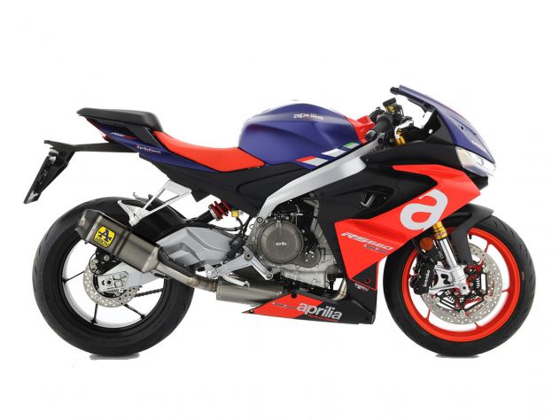 Silenciador Arrow Indy Race titanio con fondo de carbono para Aprilia RS 660 2020-2024