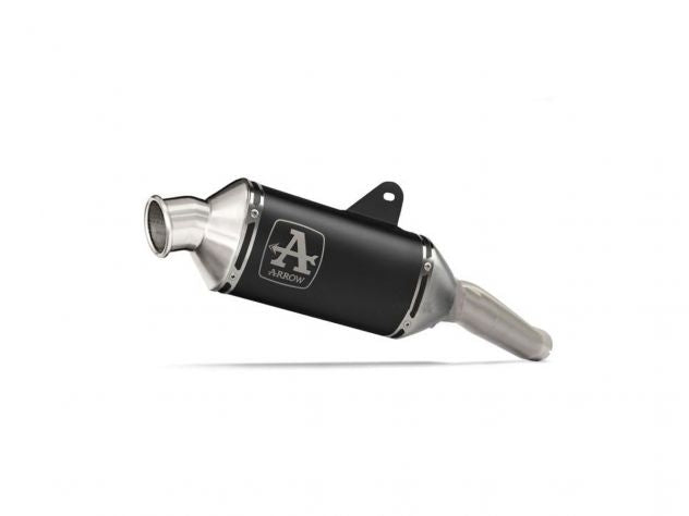 Terminal Arrow Indy Race aluminio oscuro Yamaha Ténéré 700 2025 vista lateral