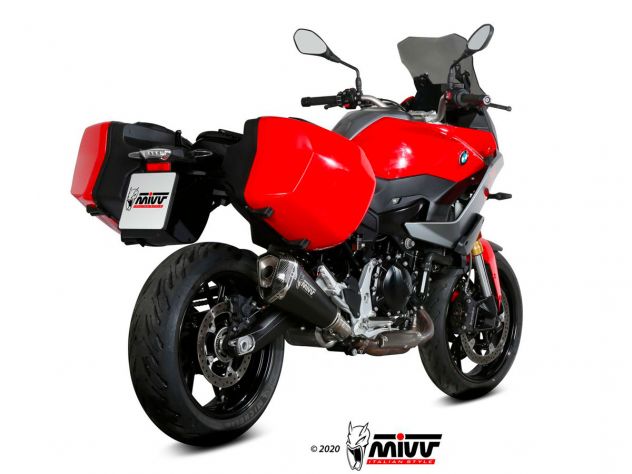 Silenciador Mivv Delta Race BMW F900XR detalle casquillo CNC mecanizado
