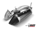 Escape Mivv Delta Race Negro Carbono montado en Ducati Streetfighter V2 2022-2024