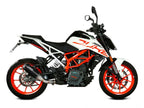 Escape Mivv MK3 acero inoxidable negro montado en KTM Duke 390