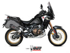 Detalle copa carbono ranuras abiertas silenciador Mivv Oval CRF 1100