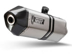 Escape Mivv Speed Edge acero carbono montado en Suzuki V-Strom 800 DE 2023