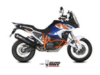 Escape Mivv Speed Edge Negro montado en KTM 1290 Super Adventure 2024