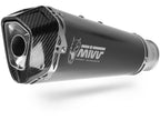Escape Mivv Delta Race acero inoxidable negro para BMW F 850 GS vista lateral completa