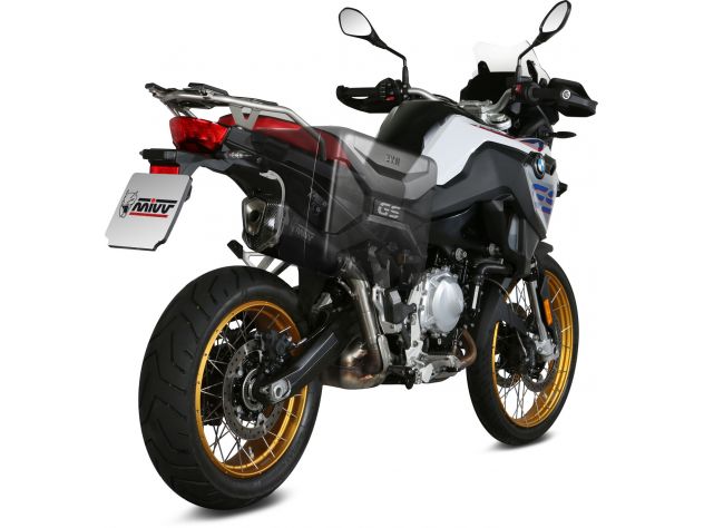 Sistema completo escape Mivv Delta Race BMW F850GS 2018-2024 diseño italiano