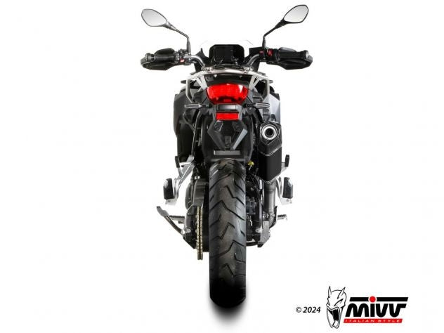 Anclaje carbono y salida hexagonal escape Mivv Speed Edge BMW Adventure