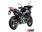 Detalle cuerpo cónico escape Mivv acero inoxidable negro F 800 GS