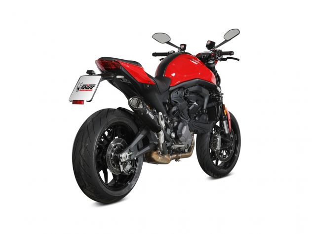 Escape Mivv X-M5 Black montado en Ducati Monster 937 lateral derecho