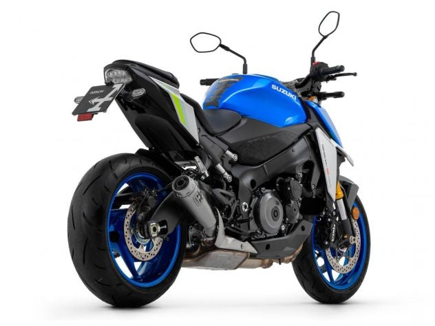 Detalle tapa final acero inoxidable silenciador Arrow Pro Race GSX-S 1000