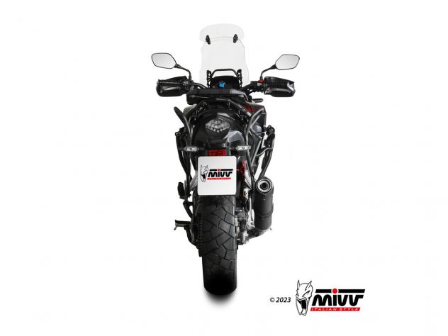 Escape slip-on Mivv Oval homologado Euro 5 diseño italiano para Honda CB 500 X 2021-2024