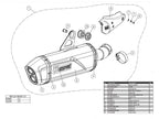 Terminal Akrapovic S-B12SO23-HAAT con tapa de fibra de carbono detalle