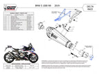 Buje entrada CNC mecanizado y doble remachado perimetral escape Mivv Delta Race