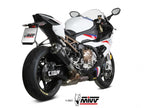 Detalle cuerpo hexagonal cónico carbono brillante slip-on Mivv Delta Race BMW S1000RR