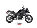 Vista lateral escape Mivv Speed Edge homologado Euro 5 para BMW F 900 GS adventure