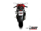 Vista lateral escape deslizante Mivv SR-1 titanio Speed Triple 1200 RS