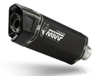 Escape Mivv SR-1 titanio negro montado en Triumph Speed Triple 1200 RS vista lateral derecha