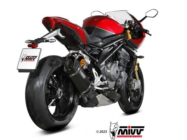 Acabado titanio aeroespacial negro mate Mivv SR-1 para Speed Triple 1200 RR