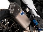 Logo Termignoni grabado en terminal titanio escape BMW R 1300 GS Adventure