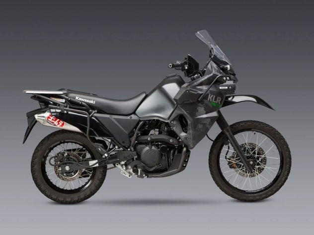 Silenciador Yoshimura RS-2 con manga diamante y tapa CNC para KLR 650