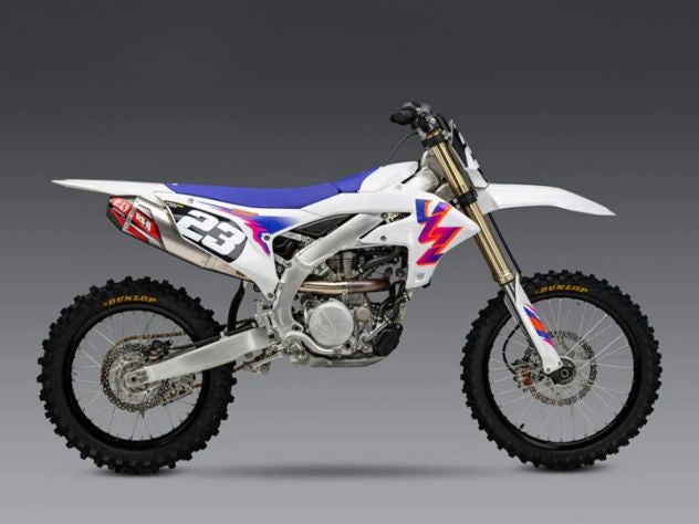 Vista lateral terminal Yoshimura RS-12 para YZ250F 2024-2025