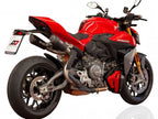 Escape QD homologado Euro 5 montado en Streetfighter V2 con protectores térmicos carbono