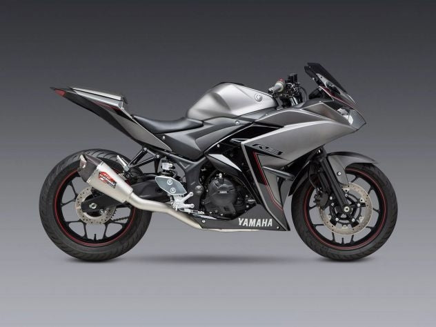 Detalle Works Finish facetado escape Yoshimura AT2 sistema completo R3